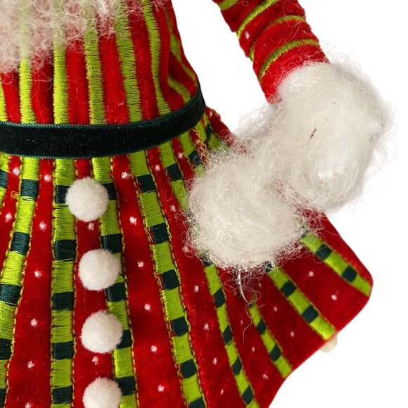 Vtg Dept 56 Patience Brewster Santa Claus Krinkles figureRed Green Christmas - Picture 3 of 9